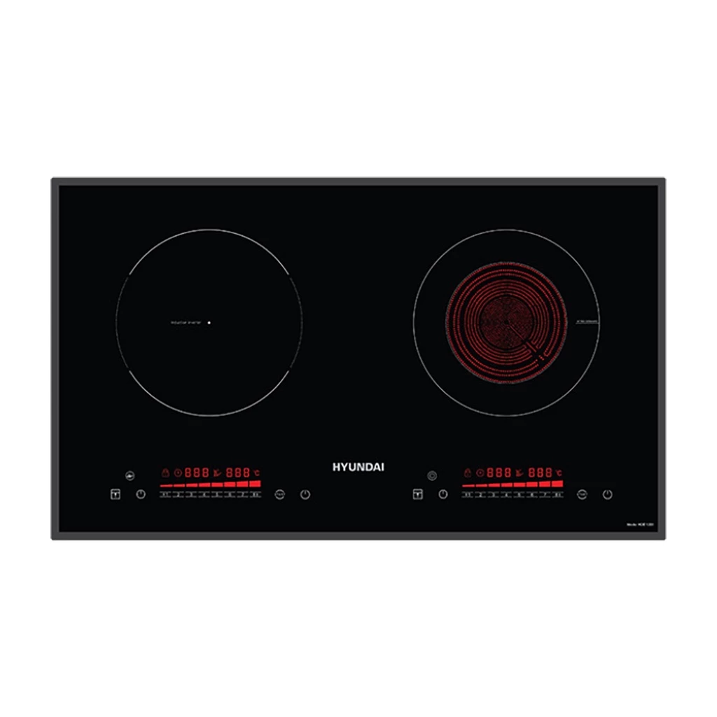 Bếp đôi 1 từ , 1 hồng ngoại Hyundai HDE 1201 - Bảo hành chính hãng 12 tháng